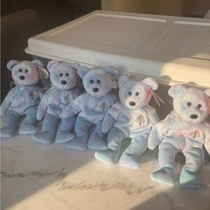 Pastel Tie-Dye Teddy Bears Four Seasons Collection